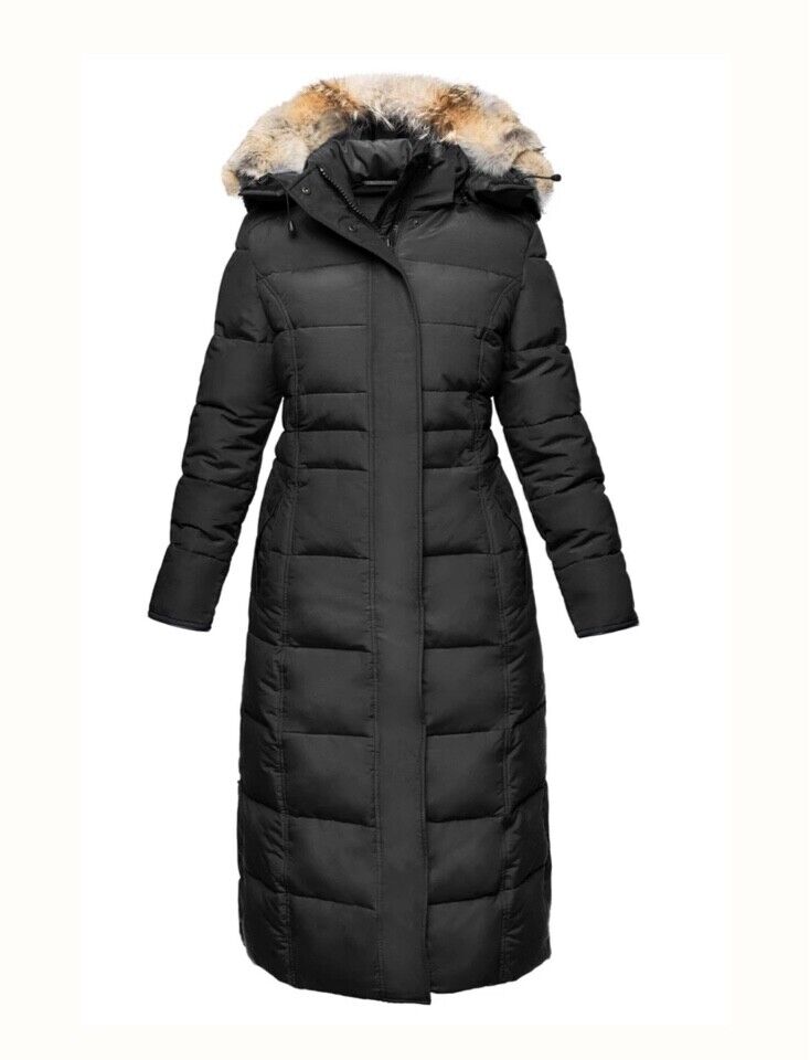 Stylish black parka winter coat