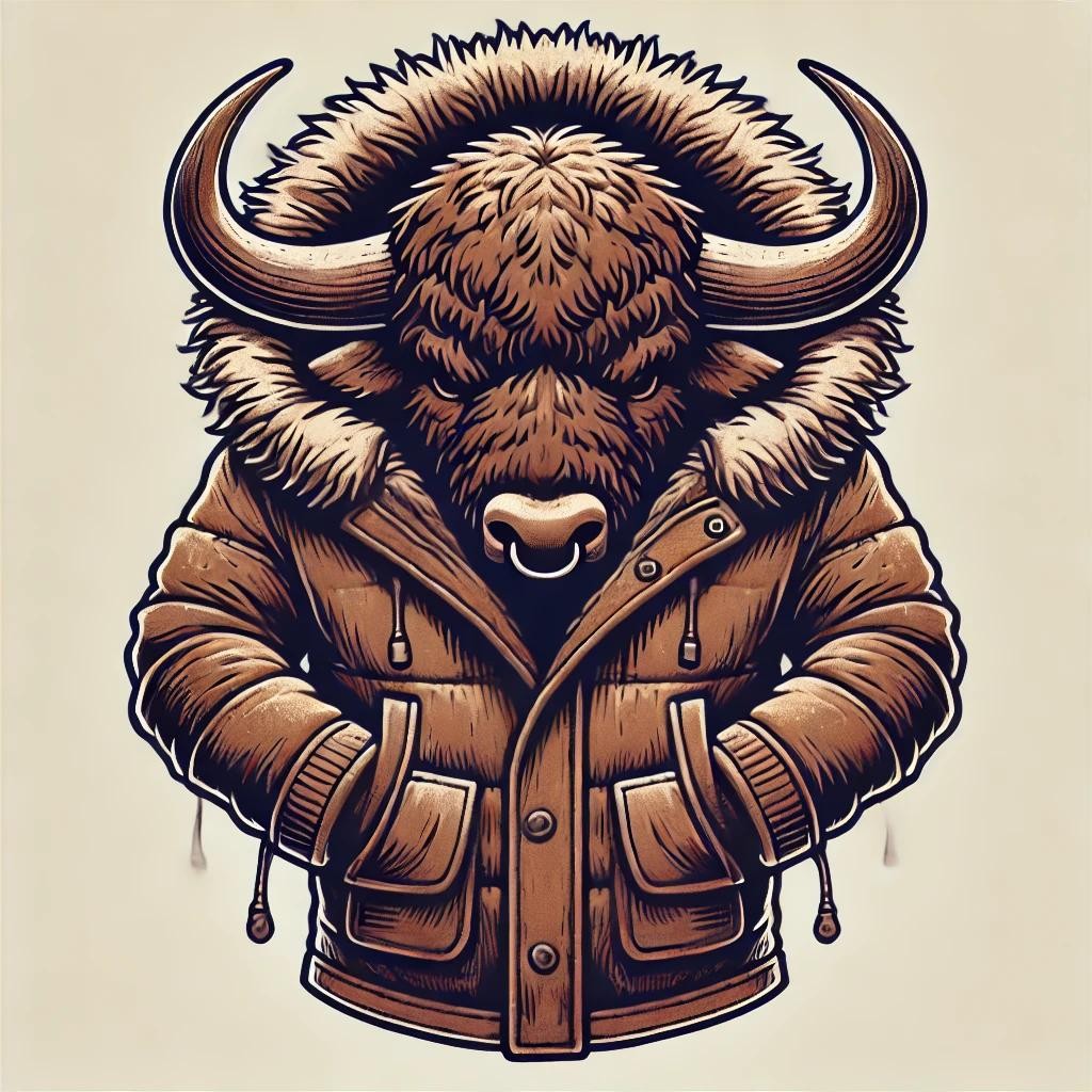 Exotic animal-inspired coat displayed on a model